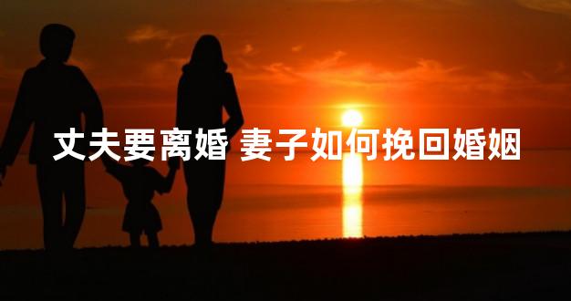 丈夫要离婚 妻子如何挽回婚姻